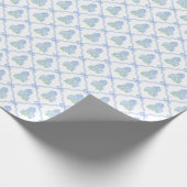 Preppy Blue Green Hydrangeas Cadeaupapier (Hoek)