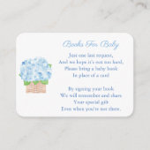 Preppy Blue Hydrangea Baby Boy Shower brengt boek Informatiekaartje (Voorkant)