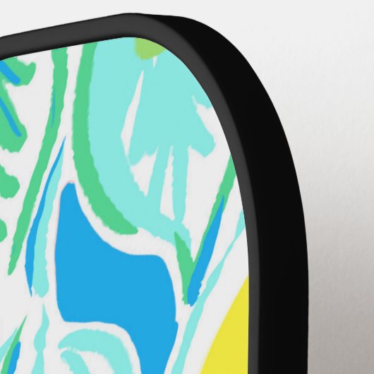 Preppy Blue Lemon Initiaal Pickleball Paddle (Links Detail)