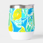 Preppy Blue Lemon Pattern Initiaal (Links)