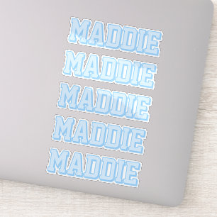 Preppy Blue-naam Sticker