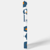 Preppy Blue Oranje Hippie Flower Pattern Case-Mate iPhone Case (Achterkant / Links)