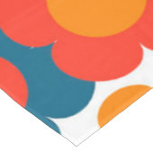 Preppy Blue Oranje Hippie Flower Pattern Tafelkleed (Gekanteld)