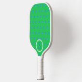 Preppy Blue Pickleball Green Monogram Pickleball Paddle (Links)