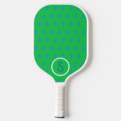 Preppy Blue Pickleball Green Monogram Pickleball Paddle (Achterkant)