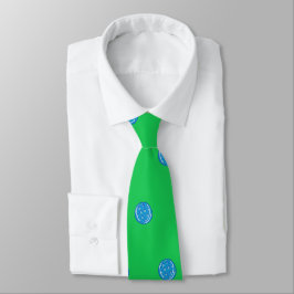 Preppy Blue Pickleball Green Stropdas