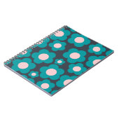 Preppy Blue Pink Hippie Flower Pattern Notitieboek (Linkerzijde)