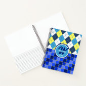 Preppy Blue Raspberry Lemonade Argyle and Checks Notitieboek (Binnen)