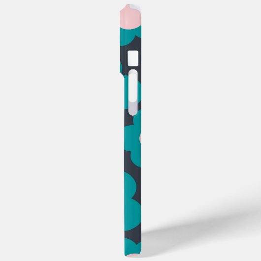 Preppy Blue Roze Hippie Flower Pattern Case-Mate iPhone Case (Achterkant / Links)