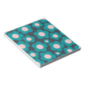 Preppy Blue Roze Hippie Flower Pattern Notitieblok (Schuin)