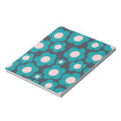Preppy Blue Roze Hippie Flower Pattern Notitieblok (Linkerzijde)