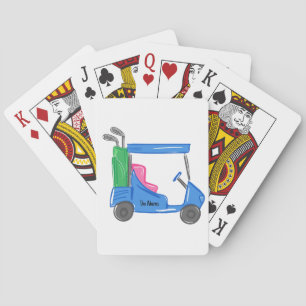 Preppy Blue, speciaal voor Golf Cart-speelkaarten Pokerkaarten