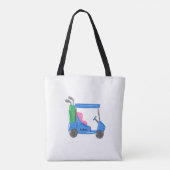 Preppy Blue Specialized Golf Cart Canvas tas (Achterkant)
