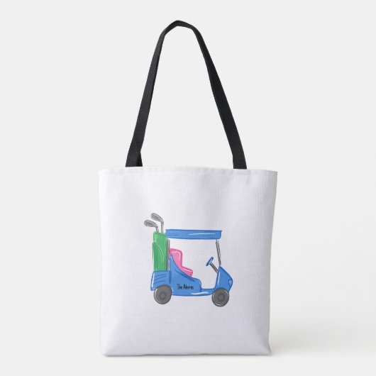 Preppy Blue Specialized Golf Cart Canvas tas (Achterkant)