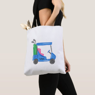 Preppy Blue Specialized Golf Cart Canvas tas