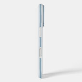 Preppy Blue Stripe Monogram iPhone 16 Hoesje (Achterkant / Rechts)