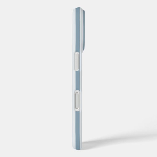 Preppy Blue Stripe Monogram  iPhone 16 Hoesje (Achterkant / Rechts)