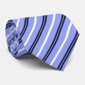 Preppy Blue Stripe Stropdas (Opgerold)