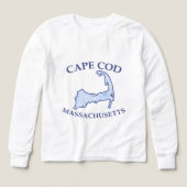 Preppy Blue Striped Cape Cod Silhouette Boy's (Voorkant)