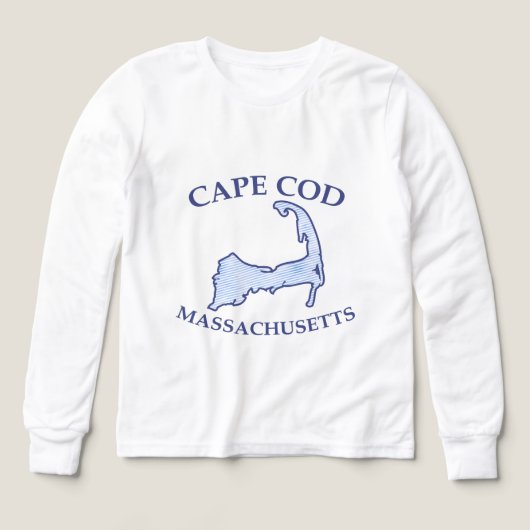 Preppy Blue Striped Cape Cod Silhouette Boy's (Voorkant)
