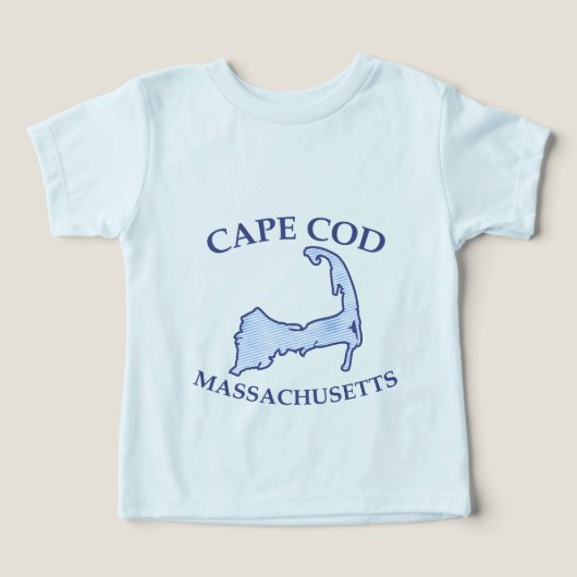 Preppy Blue Striped Cape Cod Silhouette Tri-Blend (Design voorkant)