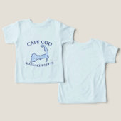 Preppy Blue Striped Cape Cod Silhouette Tri-Blend (Ontwerp Voorkant & Achterkant)