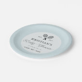 Preppy Blue Tennis Theme Chic Baby shower Papieren Bordje (Gekanteld)