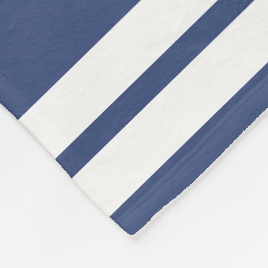 Preppy Blue White Lake House Monogram Fleece Deken (Hoek)