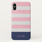 Preppy Blush Monogram iPhone Case (Achterkant)