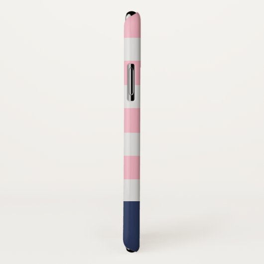 Preppy Blush Monogram iPhone Case (Achterkant / rechts)