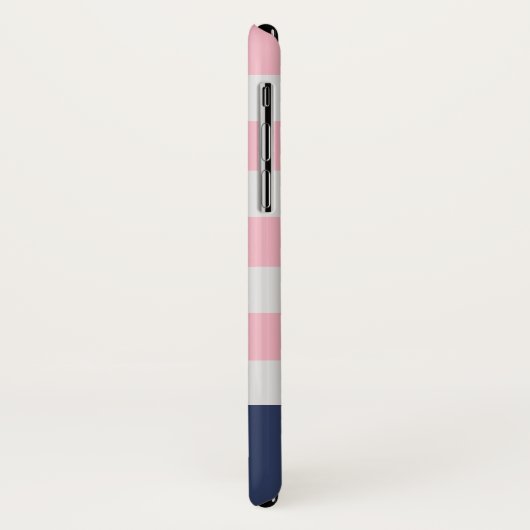 Preppy Blush Monogram iPhone Case (Achterkant/links)