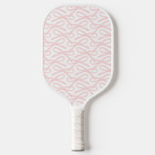 Preppy Blush Roze Lint Boog Gepersonaliseerde Mono Pickleball Paddle (Voorkant)
