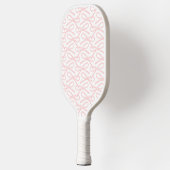 Preppy Blush Roze Lint Boog Gepersonaliseerde Mono Pickleball Paddle (Links)