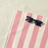 Preppy Blush Roze Streep Strandlaken (In situ)