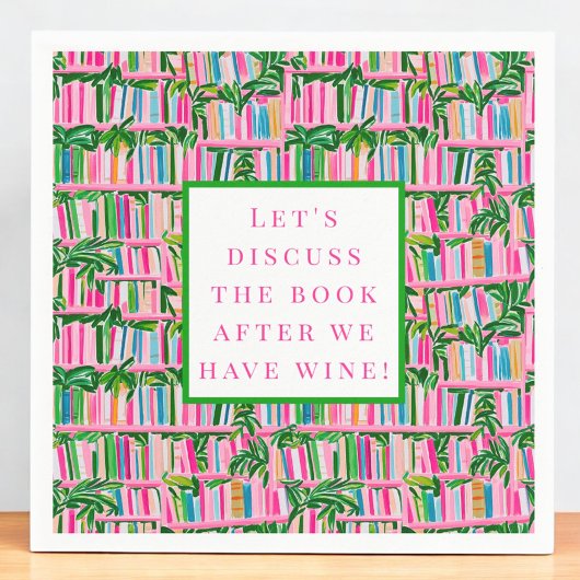 Preppy Boekenclub Funny Wine Pink Servet