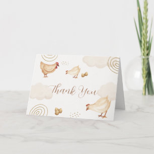 Preppy Boho Kuikentje Komt Gauw Baby Shower Bedankkaart
