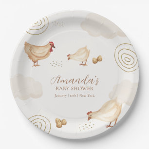 Preppy Boho Kuikentje Komt Gauw Baby Shower Papieren Bordje