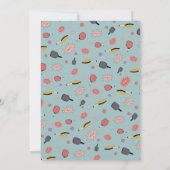 Preppy Bold Blauw Pickleball Party 50e Verjaardag Kaart (Achterkant)