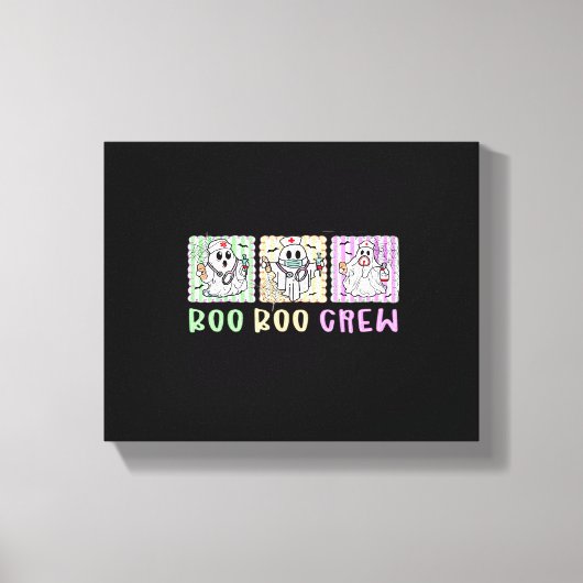 Preppy Boo Crew Nurse Halloween Kostuum Vrouwen Ma Canvas Afdruk (Voorkant)