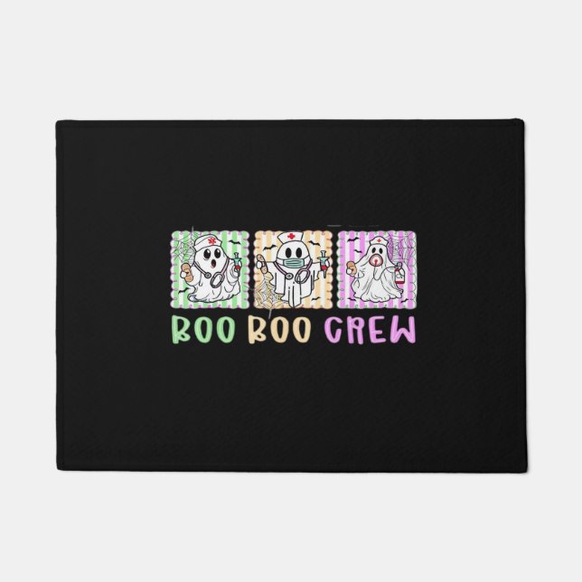 Preppy Boo Crew Nurse Halloween Kostuum Vrouwen Ma Deurmat (Voorkant)