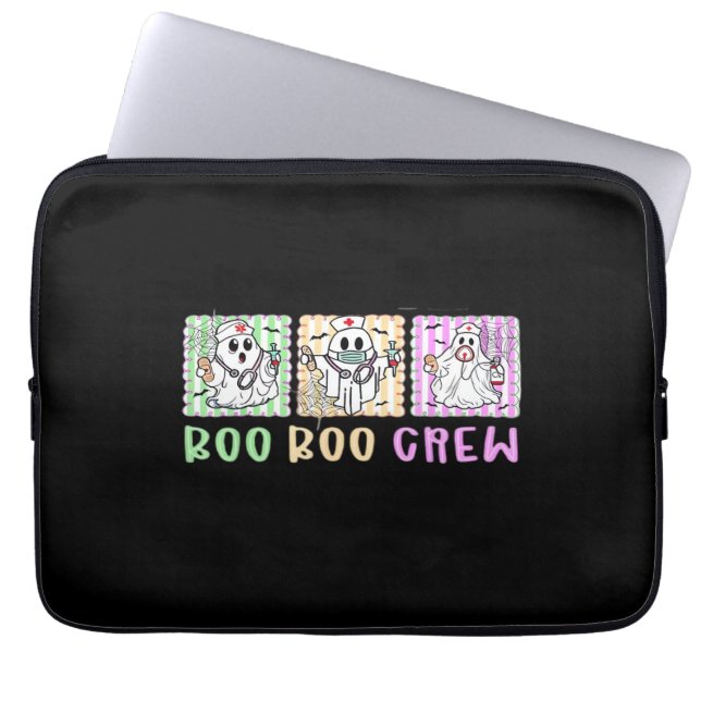 Preppy Boo Crew Nurse Halloween Kostuum Vrouwen Ma Laptop Sleeve (Voorkant)