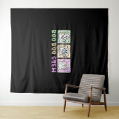 Preppy Boo Crew Nurse Halloween Kostuum Vrouwen Ma Wandkleed (In Situ (horizontaal))