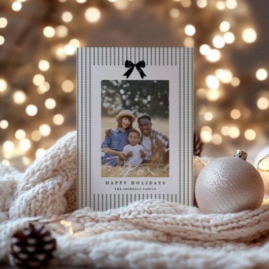 Preppy Boog Foto Feestdagenkaart