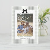 Preppy Boog Foto Feestdagenkaart (Staand voorkant)