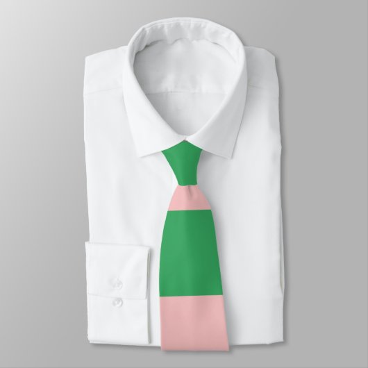 Preppy Bord roze & groen gestreept | Stropdas (Gebonden)