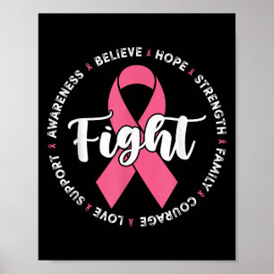 Preppy Borstkanker Vechtsteun Hoop Kracht P Poster