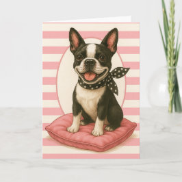 Preppy Boston Terrier Kaart