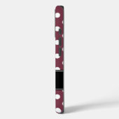 Preppy Bourgondië en witte stippen gepersonaliseer Case-Mate iPhone Case (Achterkant / Links)