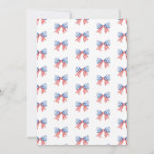 Preppy Bow 4 juli Onafhankelijkheidspartij BBQ Kaart (Achterkant)