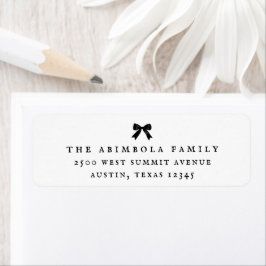 Preppy Bow-adres Etiket